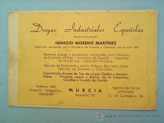 Postales: MAPA DE ESPA&Ntilde;A -DISTANCIA -PROPAGANDA-MURCIA-DESLIZABLE - Foto 2