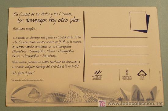 Postales: CIUDAD DE LAS ARTES Y LAS CIENCIAS. VALENCIA - Foto 2