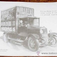 Postales: ANTIGUA POSTAL CON PUBLICIDAD TRANSPORTES Y MUDANZAS MEGINO - COCHE, AUTOMOVIL - REVEERSO CON PUBLIC