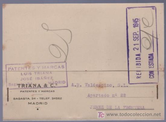 Postales: TARJETA POSTAL DE PUBLICIDAD DE TRIANA & CO. MADRID - Foto 1