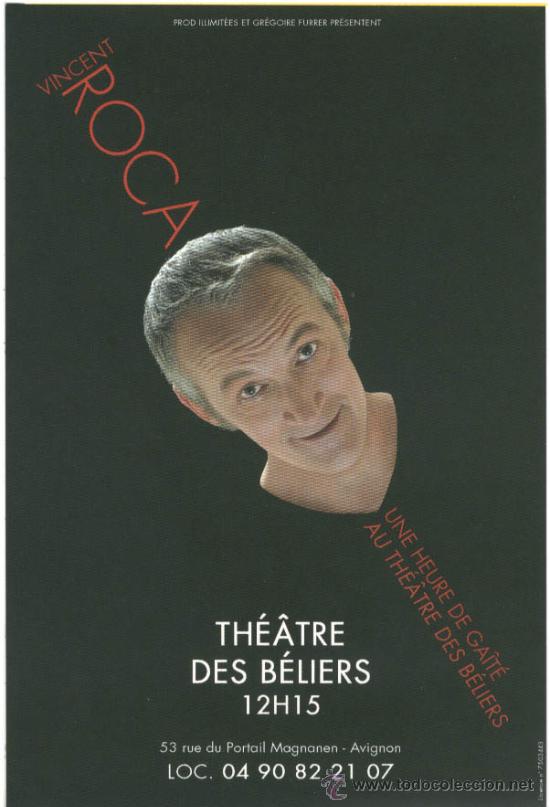 Postales: Teatro des B&eacute;liers (Avignon): Vincent Roca - Foto 1