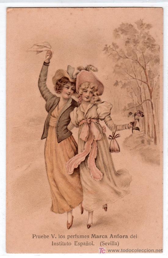 Cartoline: TARJETA POSTAL PUBLICITARIA DE LOS PERFUMES ANFORA