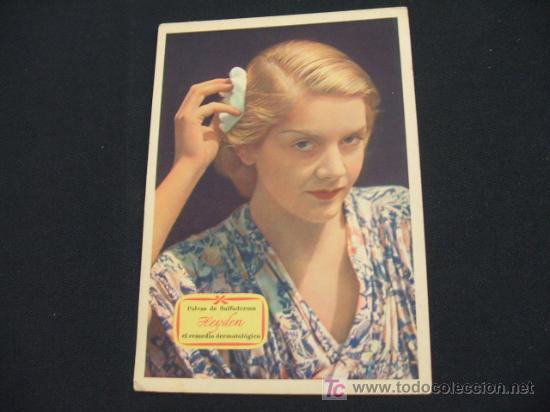 Postales: POLVOS DE SULFODERMO - HEYDEN - PROPORCIONAN Y CONSERVAN UN CUTIS JOVEN E IMPECABLE - Foto 1