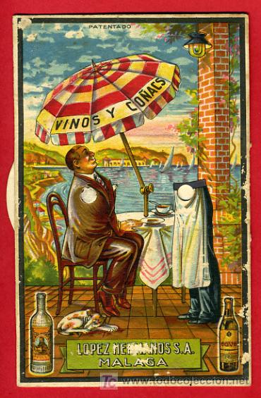 Postkarten: POSTAL PUBLICIDAD VINOS Y CO&Ntilde;ACS , LOPEZ HERMANOS, MALAGA ,  P38139