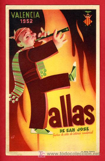 Postkarten: FALLAS DE SAN JOSE 1952,    P38702