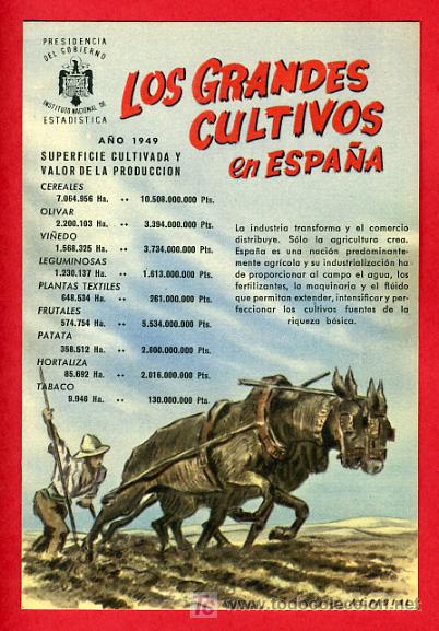Postkarten: LOS GRANDES CULTIVOS EN ESPA&Ntilde;A, ESTADISTICA,    P38777
