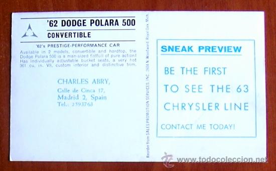 Postales: Foto Postal - Dodge Polara 500 - Foto 2