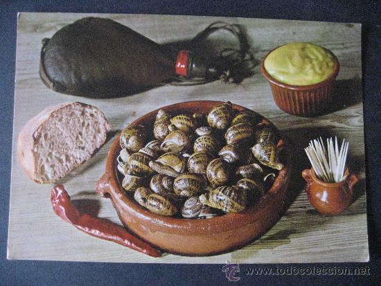 Postais: PLATOS TIPICOS DE ESPA&Ntilde;A,CARACOLES CON AJOLIO.