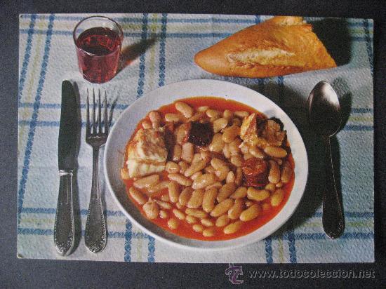 Postais: PLATOS TIPICOS DE ESPA&Ntilde;A,FABADA ASTURIANA.