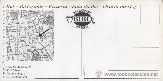 Postales: BIBO. RESTAURANT PIZZERIA. ROMA. - Foto 2