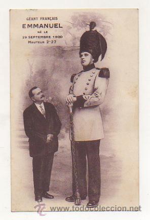 Cartoline: GIGANTE FRANC&Eacute;S EMMANUEL 29 SEPTIEMBRE 1900. ALTURA  2,27 METROS.