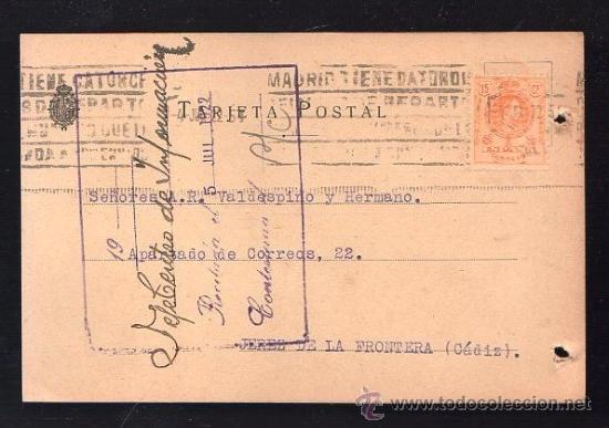 Cartes Postales: TARJETA POSTAL DEL CENTRO DE INFORMACION COMERCIAL DEL MINISTERIO DE ESTADO 1922