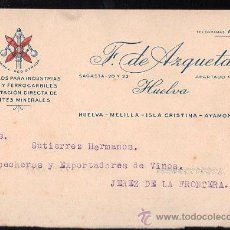 Postales: TARJETA POSTAL DE F. DE AZQUETA. HUELVA 1926