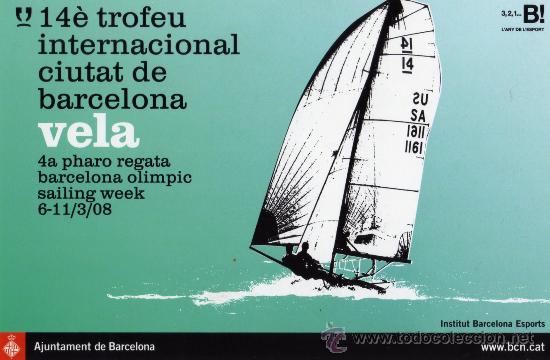 Postais: 14&Egrave; TROFEU INTERNACIONAL CIUTAT DE BARCELONA VELA AJUNTAMENT DE BARCELONA NUEVA