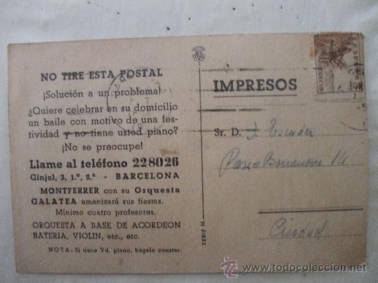 Postales: POSTAL PUBLICITARIA SERIE M - Foto 2