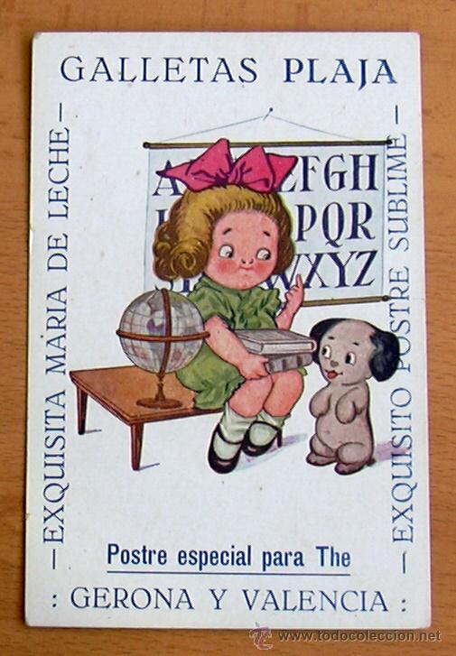 Postcards: Postal publicitaria - Galletas Plaja - Postre especial para the