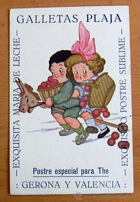 Postcards: Postal publicitaria - Galletas Plaja - Postre especial para the