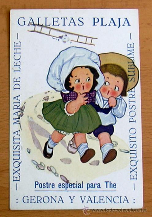 Postcards: Postal publicitaria - Galletas Plaja - Postre especial para the