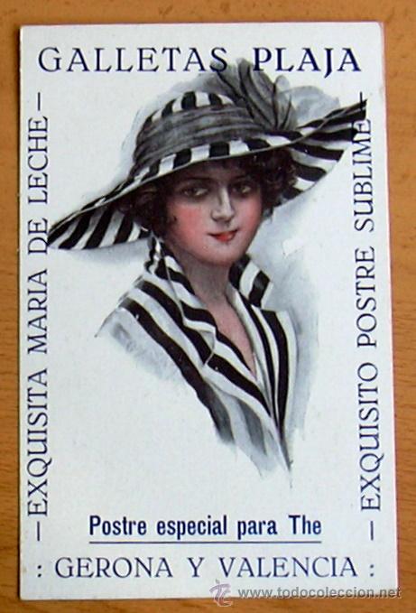 Postales: Postal publicitaria - Galletas Plaja - Postre especial para the