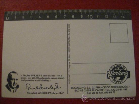 Postales: POSTAL PUBLICIDAD  ZAPATOS WORKERS - Foto 2