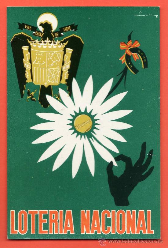 Cartes Postales: loteria nacional - serie a n&ordm; 4 - cartel de enriqe lara - margarita suerte - ed. fnmt - sin circular