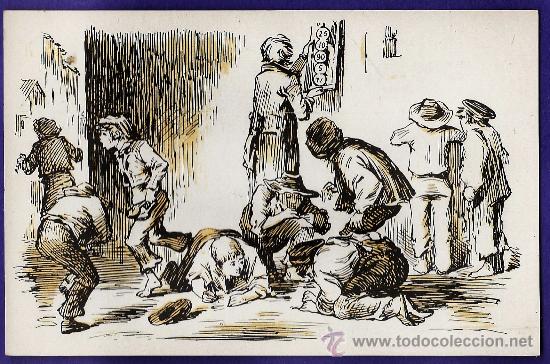 Postkarten: loteria nacional - serie b n&ordm; 3 - exposicion resultados loteria primitiva - dib. ortego - ed. fnmt