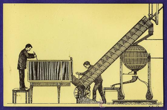 Cartes Postales: loteria nacional - serie b n&ordm; 7 - elevacion de bolas aparato helicoidal - grabado anonimo - ed.fnmt