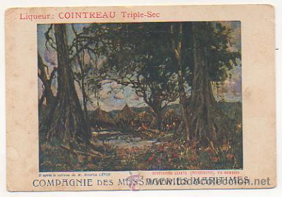 Cartoline: COMPAGNIE DES MESSAGERIES MARITIMES. LIQUEUR: COINTREAU TRIPLE-SEC. VIA MOMBASA (PAYSKIKUYU)