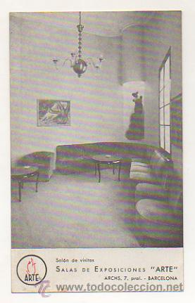 Postales: SALAS DE EXPOSICIONES 'ARTE'. SAL&Oacute;N DE VISITAS.