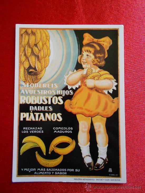 Postales: postal publicitaria platanos - Foto 1