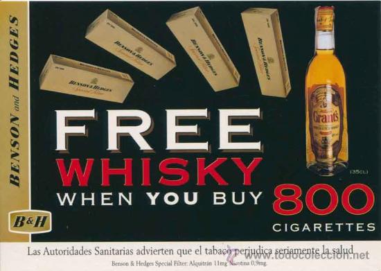 Postales: Postal publicitaria Benson and Hedges, tabaco - Foto 1