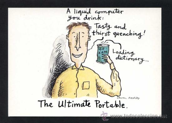 Postkarten: U. K. *Computer Life* Ilustra: Steven Applety. Nueva.