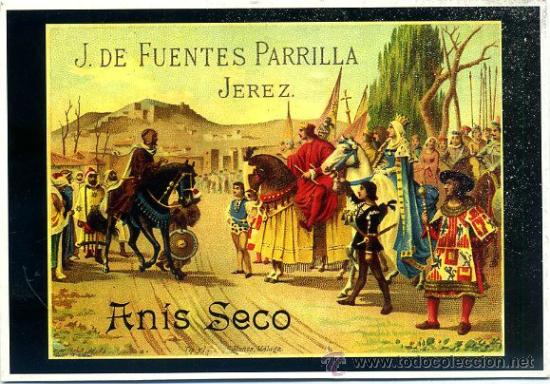 Postcards: POSTAL PUBLICITARIA ANIS SECO. JEREZ. SERIE PERSONAJES N&ordm; 1 P-PUB-171,3