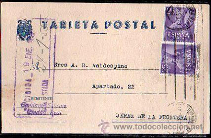 Postkarten: TARJETA POSTAL PUBLICITARIA DE EMILIANO SOBRINO, CIUDAD REAL