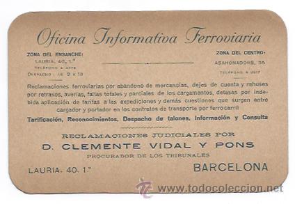 Postales: OFICINA INFORMATIVA FERROVIARIA. - Foto 1
