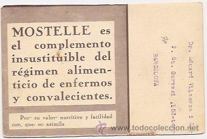 Postales: Publicidad de Mostelle - Foto 1