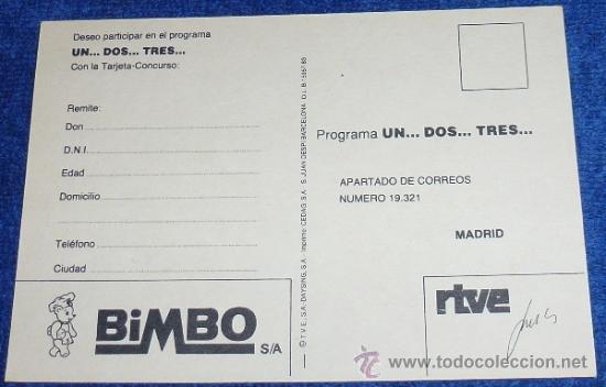 Postales: Un, Dos, Tres responda otra vez - Botilde - BIMBO - Foto 2