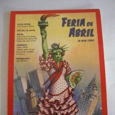 Postales: POSTAL DE FERIA DE ABRIL IN NEW YORK, JAVITS CENTER - K TOWERS CORPORATION, AÑOS 80/90 APROX. Lote 75970098