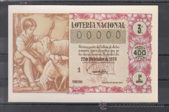 Postales: ,postal loteria nacional serie n n&ordm;  5 decimos sorteo de navidad, sin usar