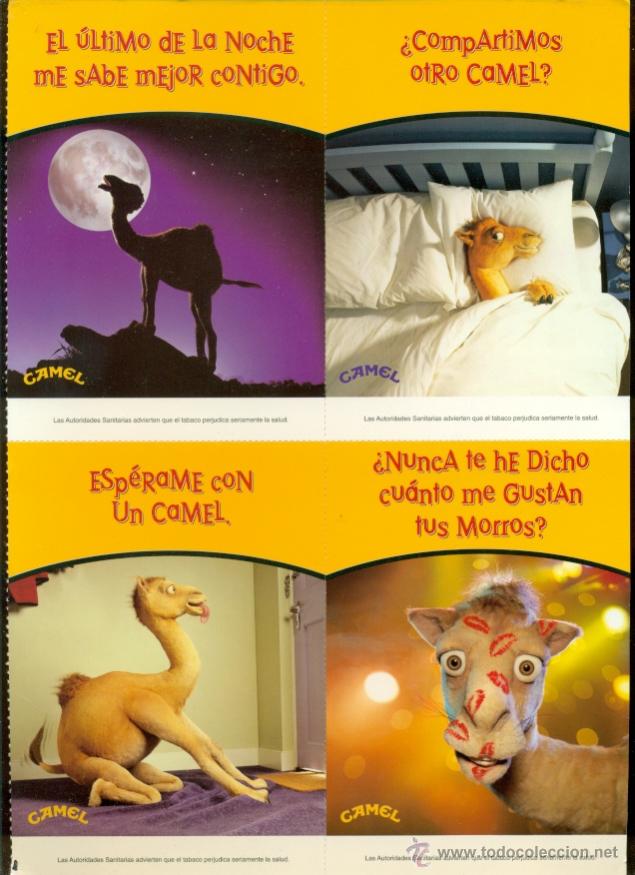 Postales: POSTAL LAMINA DE 4 POSTALES CAMEL TABACO - IMPECABLES - Foto 1