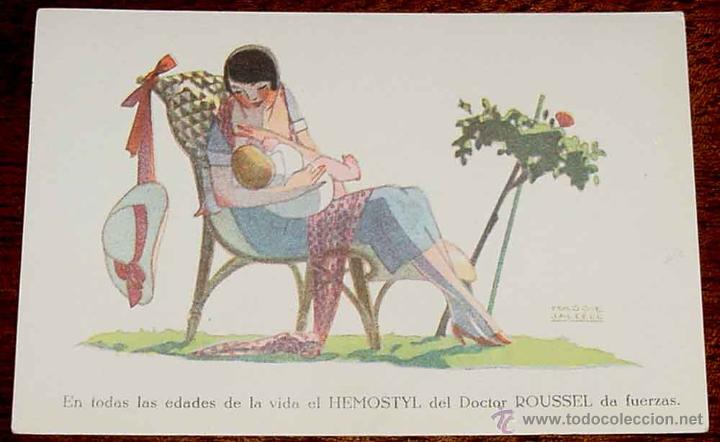Postkarten: ANTIGUA POSTAL CON  PUBLICIDAD DE HEMOSTYL - LIT. CROMO - SIN CIRCULAR