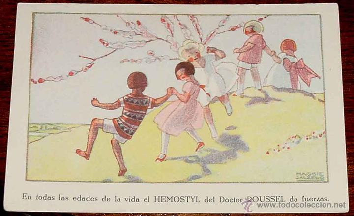 Postkarten: ANTIGUA POSTAL CON  PUBLICIDAD DE HEMOSTYL - LIT. CROMO - SIN CIRCULAR