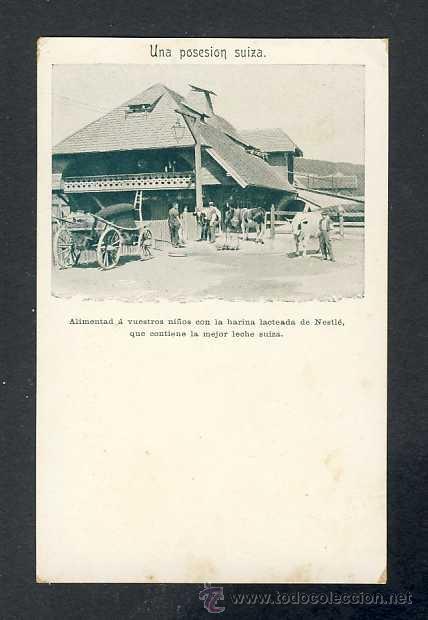 Postales: Postal publicitaria de leche NESTLE - Foto 1
