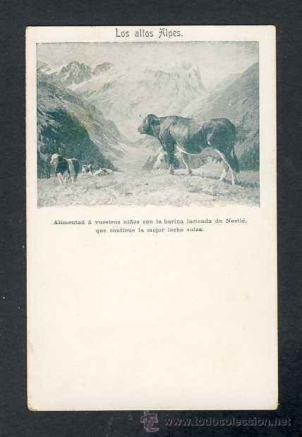 Postales: Postal publicitaria de leche NESTLE - Foto 1