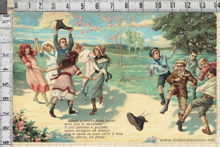 Postales: POSTAL PUBLICITARIA -BIMBI E BIMBE-BOTINES-ITALIANOS. - Foto 1