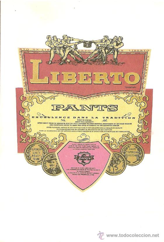 Postales: LIBERTO, PANTS - SIN CIRCULAR - Foto 1
