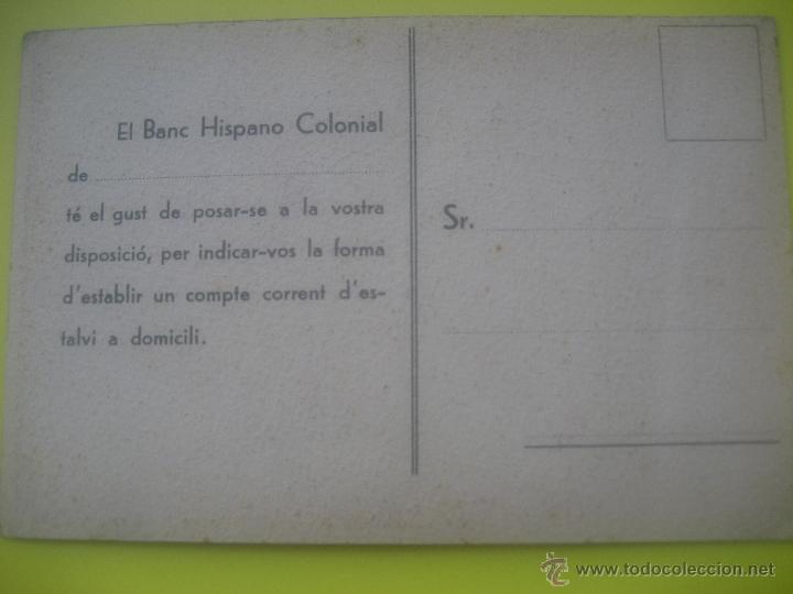Postales: Banc Hispano Colonial. Caixa dEstalvi. Postal sin circular - Foto 2