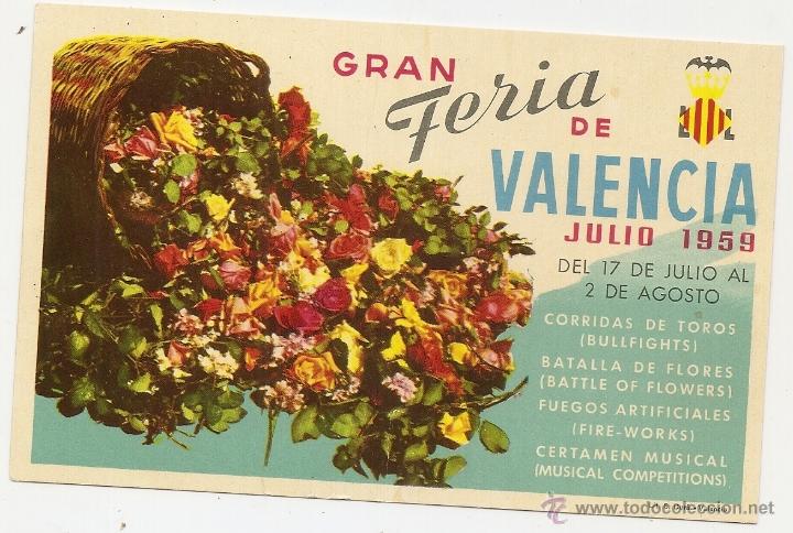 Postales: Gran Feria de Valencia de 1959 - Foto 1