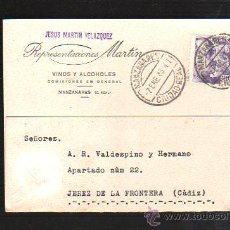 Postales: TARJETA POSTAL PUBLICITARIA. REPRESENTACIONES MARTIN - JESUS MARTIN VELAZQUEZ, MANZANARES. 1947