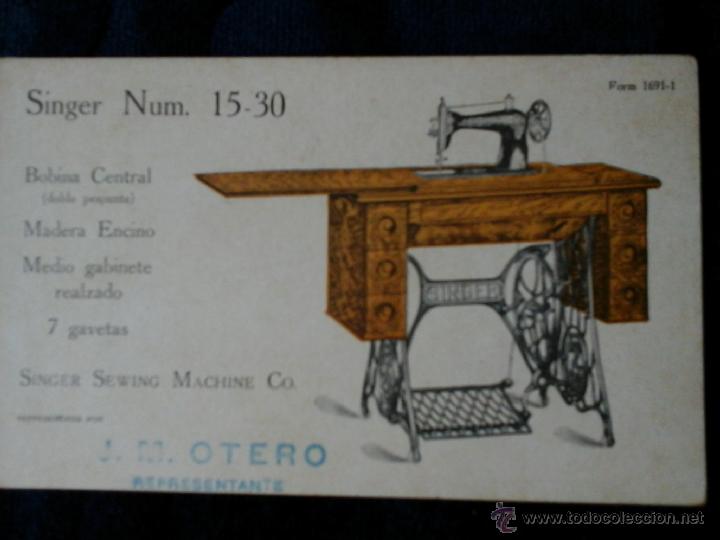 Postales: POSTAL PUBLICITARIA DE SINGER - ESPA&Ntilde;A - Foto 2